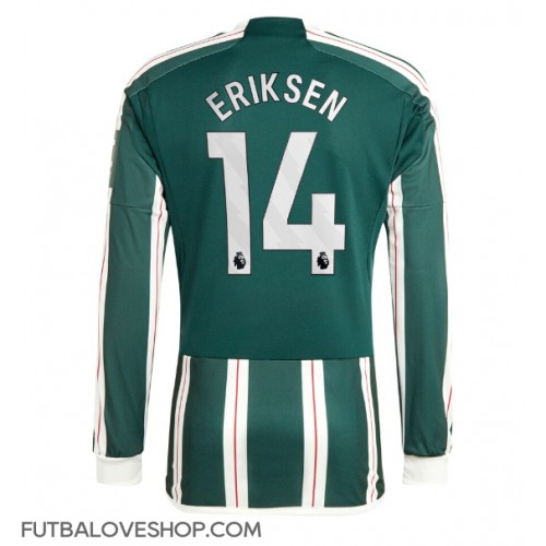 Dres Manchester United Christian Eriksen #14 Preč 2023-24 Dlhy Rukáv